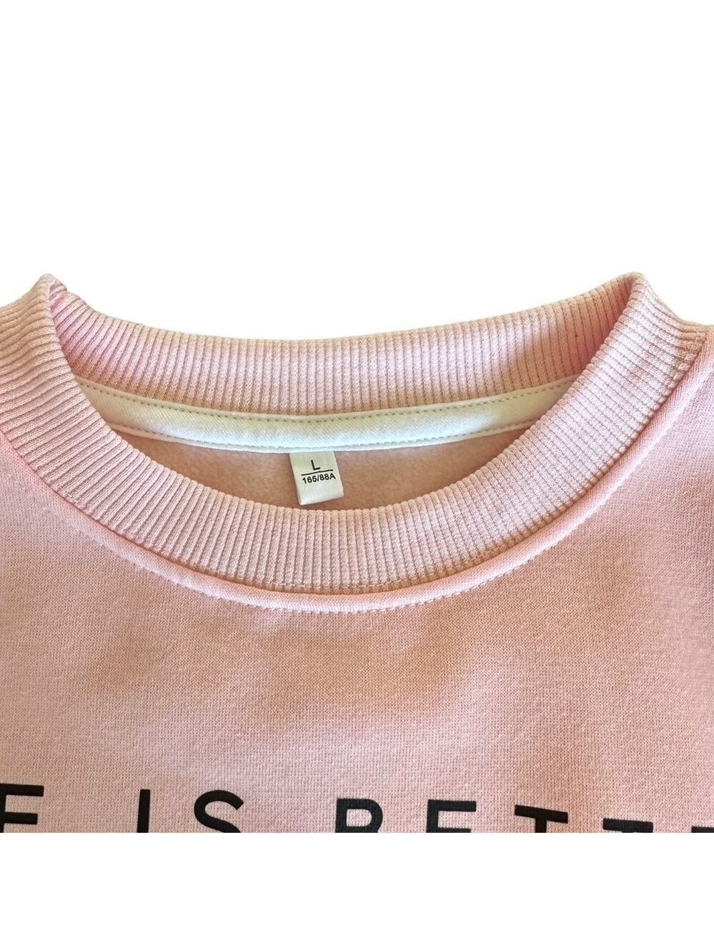 Life Is Better With My Girls Light Pink Long Sleeve Sweatshirt (Runs Very Small) - Picture 5 of 7